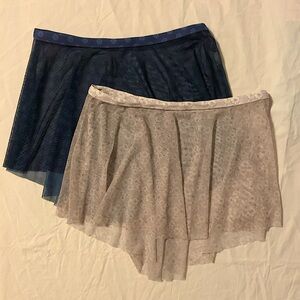 2 Baltogs high-low printed mesh ballet skirts